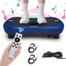 (Blue) Vibration Plate Exercise Machine for Home Fitness