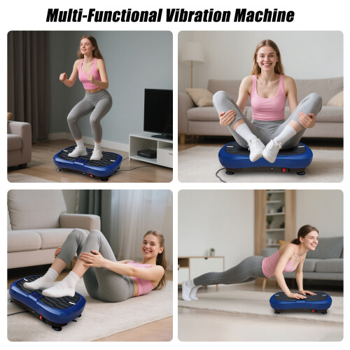 (Blue) Vibration Plate Exercise Machine for Home Fitness 2