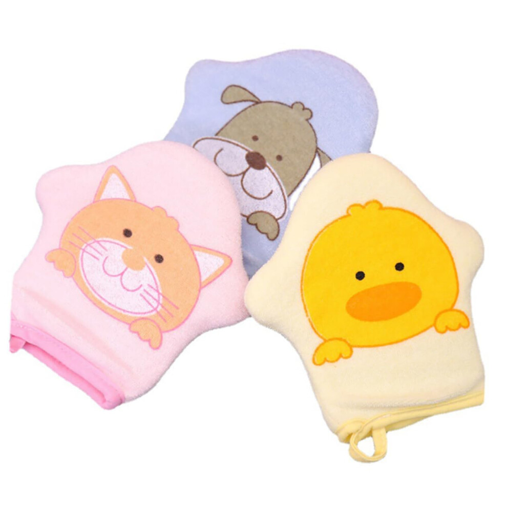 Bath Cartoon Set 4-Piece Soft Bath Sponges for Toddlers and Newborns Gentle Exfoliating Shower Scrub Cloth