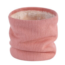 (Pink) Fleece Neck Warmer Thermal Snoods Thick Winter Cold Weather Knitted