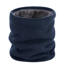 (Navy) Fleece Neck Warmer Thermal Snoods Thick Winter Cold Weather Knitted