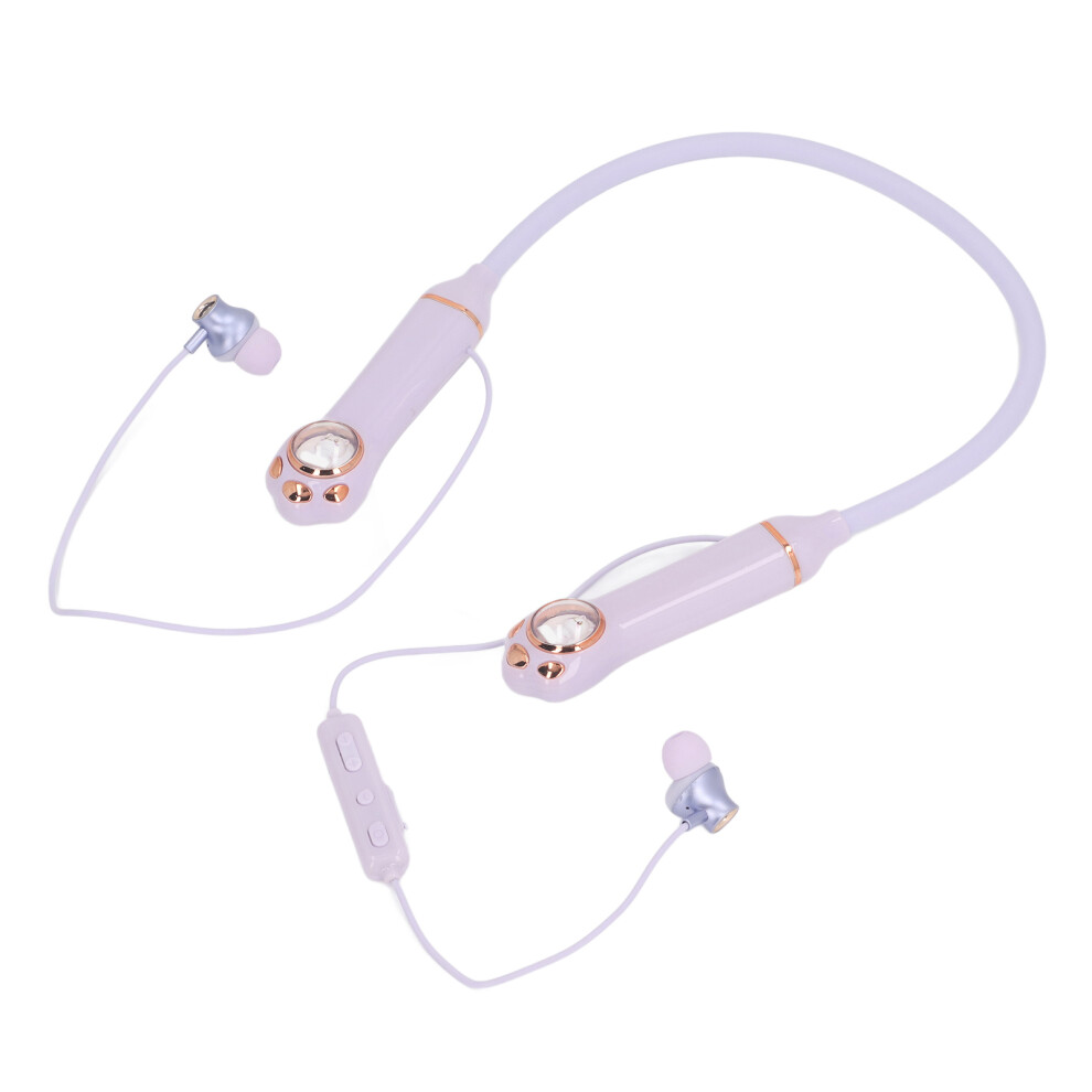 Wireless Neckband Earbuds Ipx5 Bluetooth 5.3 12Mm Purple 3721337514363