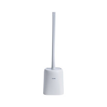 (White) Toilet Brush and Holder Set Soft Silicone Bristle Toilet Bowl Brush Compact Toilet Brush for Bathroom Cleaning