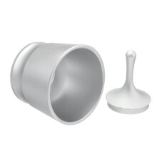 (Silver) Aluminum Dosing Ring for Brewing Bowl Coffee Powder for 58MM Coffee Tamper
