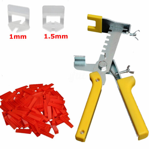 (100pcs, 1.0mm) 100/200Pcs 1.0mm 1.5mm White Ceramic Tile Leveling System Clip Tiling Accessibility Spacer Plastic Clip 2