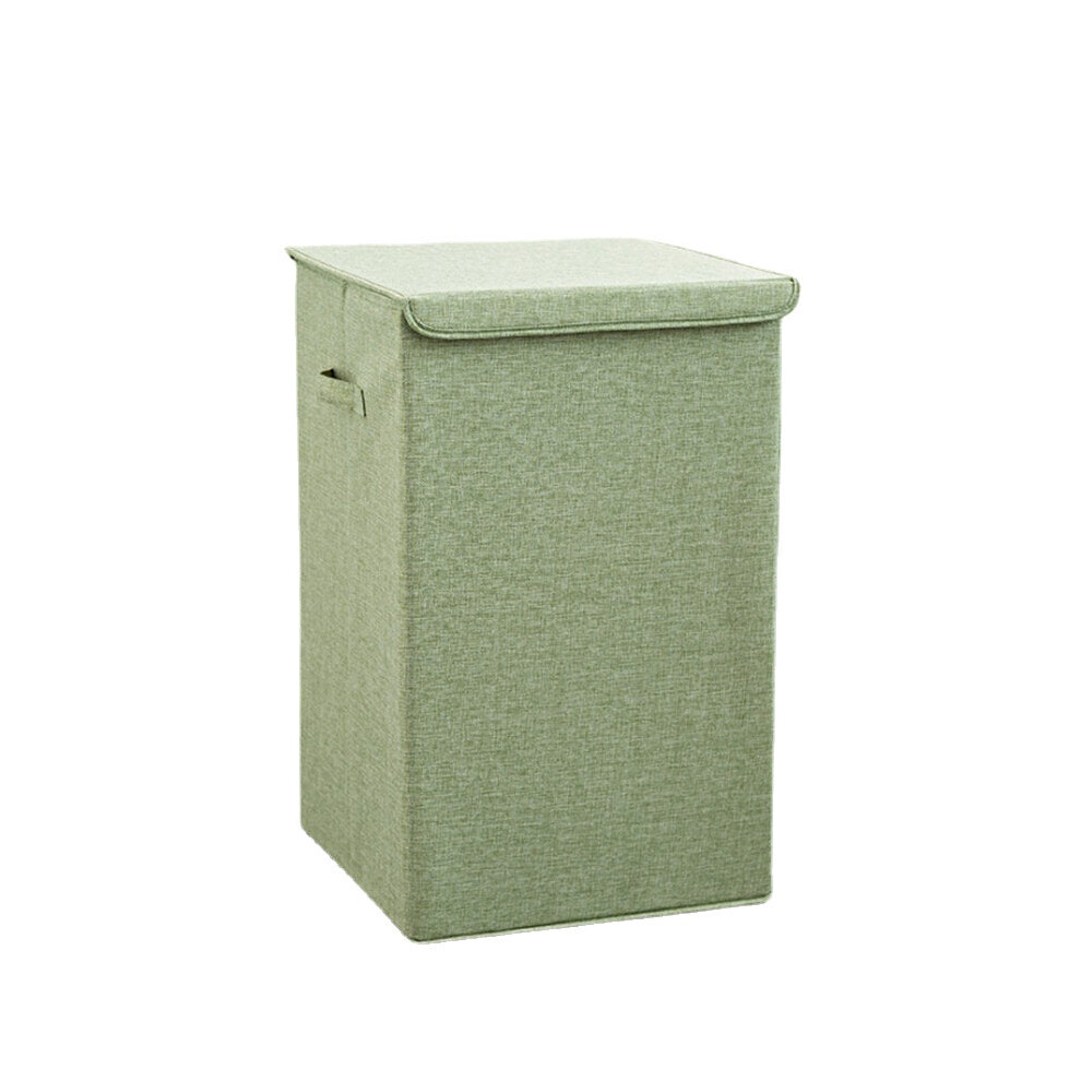 (Green, Large) Storage Basket Lid Hamper Laundry Box Clothes Folding Toys Large Washing Bin Bag