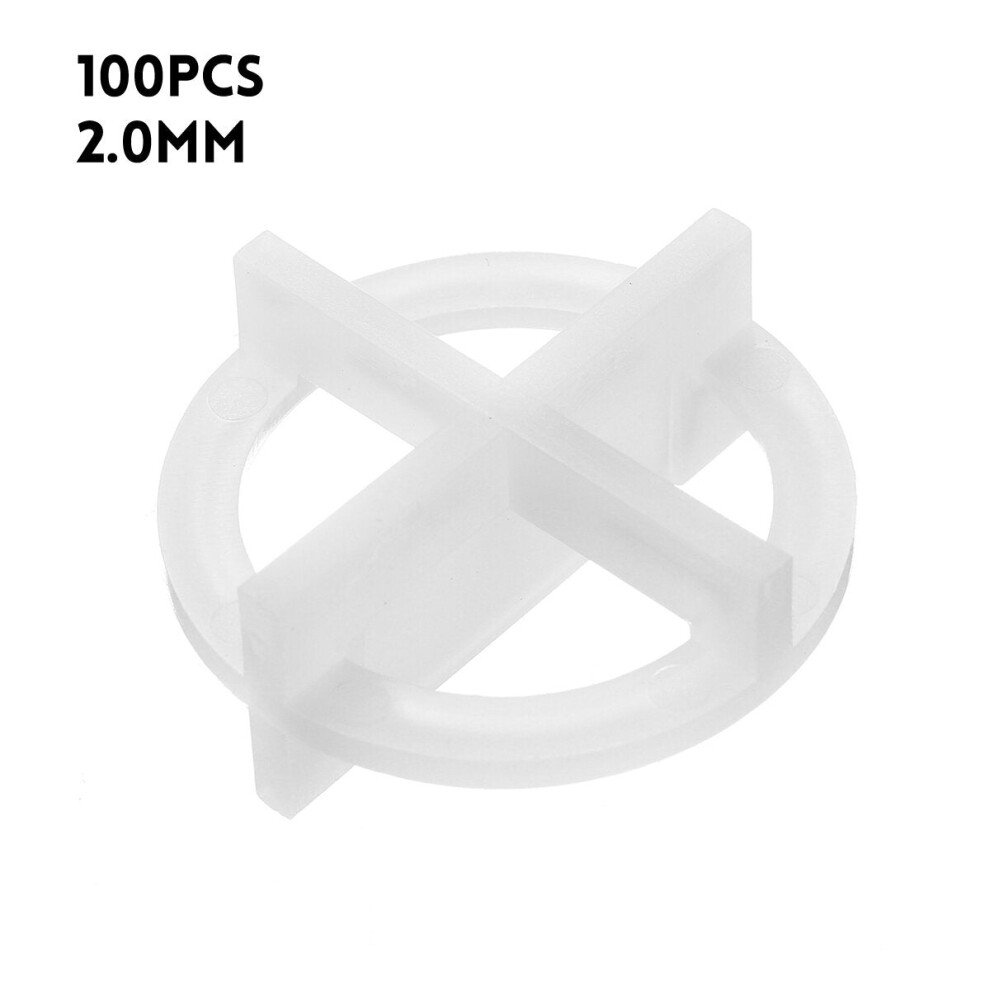 (2.0mm) 100Pcs Cross Tile Leveling System Base Spacer Recyclable Plastic Tools