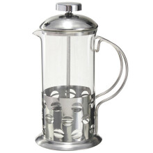 (350ml) Stainless Steel Glass Teapot Cafetiere French Coffee Tea Filter Press Plunger