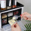 (Table Standing) Wall Mounted / Desktop Tabletop Packaging Rack Cutter Holder Hole-free Hanging Box for Kitchen Storage 4