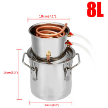(8L) 6/8L Alcohol Distiller 304 Stain Steeless Boiler Home Alcohol Making Set