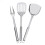 3 Pcs Kitchen Tool Stainless Steel Kitchenware Spatula Meat Fork Leakage Shovel 2