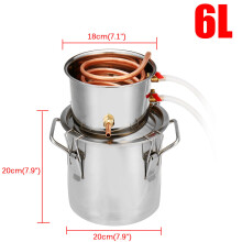 (6L) 6/8L Alcohol Distiller 304 Stain Steeless Boiler Home Alcohol Making Set