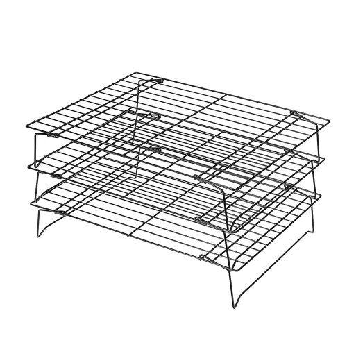 Stainless Steel Three-layer Folding Baking Cooling Rack Biscuit Rack Drying Net Baking Appliance 1