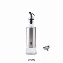 (#01) 300ML Olive Oil Dispenser Bottles with Funnel Stainless Steel Oil Pourer Dispensing Bottles Oil Vinegar Sauce Bottle