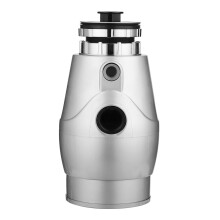 (Silver) Kitchen Garbage Disposal Continuous Feed Food Waste Crusher w/Plug,220V 1.0HP 2600RPM