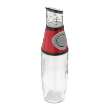 (Red) 500ml Kitchen Glass Olive Oil Vinegar Dispenser Pourer Bottle With No-Drip Spout