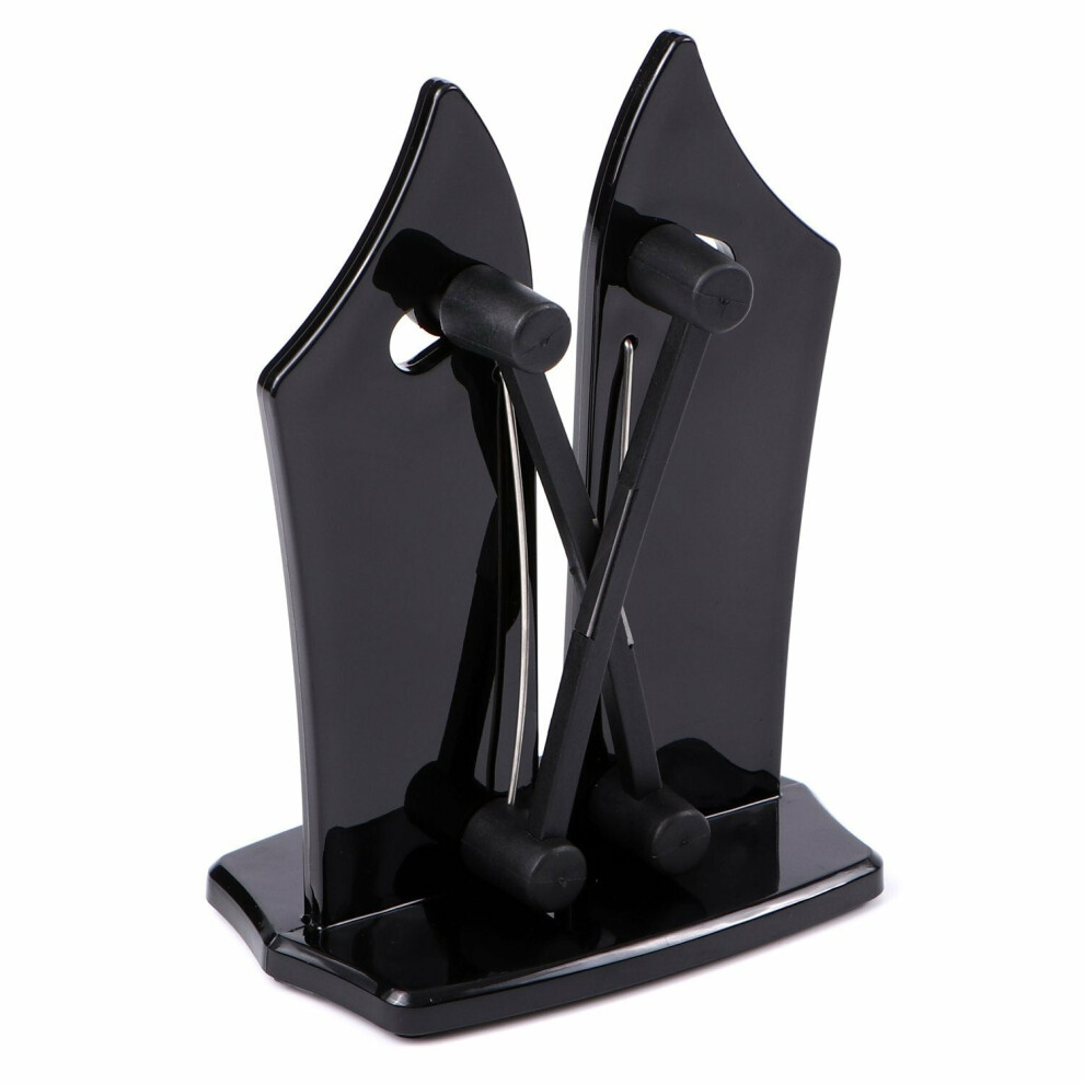 (Black) Knife Sharpen Stone Kitchen Knife Sharpener Polishes Serrated Beveled And Standard Blades Household Sharpener Polishes Serrated 8727971771747