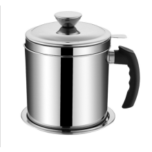 (Type B) 1.3L Stainless steel Household Dripping Oil Pot Grease Lid Filter Container Bottle Cooking AU for Kitchen Tool