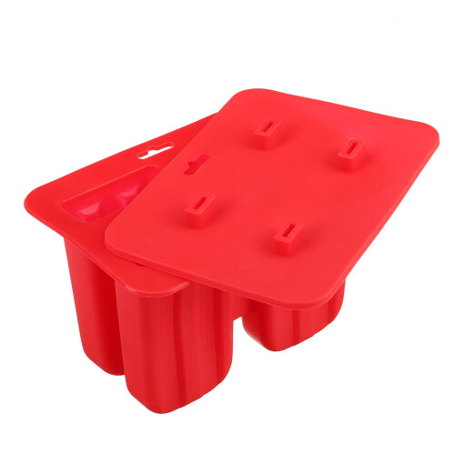 (White) Ice Cream Popsicle Molds Tools Rectangle Shaped Reusable DIY Frozen Ice Cream Baking Mold for Kitchen 2