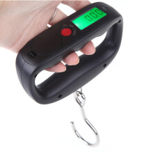 (Blue) Digital Portable Electronic Luggage Weight Hook Hanging Scale LCD Display 50kg /10g
