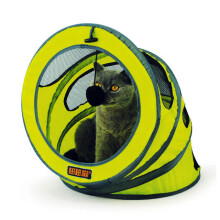 (Green) Foldable storage spiral Pet Cat Tunnel Toys Breathable Pet Toys