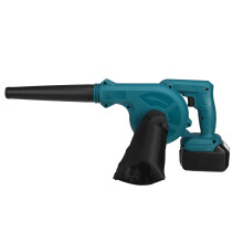 (Blue, One Battery) 2 in 1 Cordless Electric Air Blower Vacuum Suction Dust Collecter Hose Computer Cleaner Leaf Sweeper W/ 1/2 Battery For Makita
