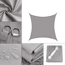 (M) 300D 160GSM Outdoor Heavy Duty Sun Shade Sail UV Waterproof Tent Canopy Sunshade Shelter