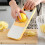 (Red) Multifunctional Stainless Steel Cutter Slicer Vegetable Cutter With Three Replaceable Blades 7
