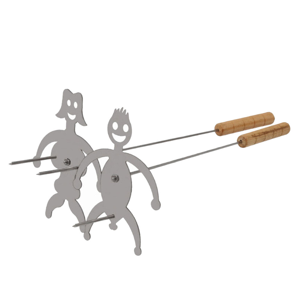 (Boy and girl) Stainless Steel Funny Roaster BBQ Fork Removable Boy Girl BBQ Clip for Party Camping Gathering-image-OPC-PJGBYQ7-NEW