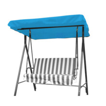 (Sky Blue, L) 2/3 Seaters Swing Chair Garden Hammock Anti-UV Replacement Canopy Spare Cover