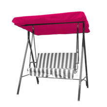 (Rose Red, S) 2/3 Seaters Swing Chair Garden Hammock Anti-UV Replacement Canopy Spare Cover
