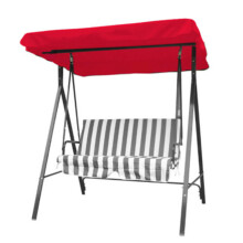 (Red, S) 2/3 Seaters Swing Chair Garden Hammock Anti-UV Replacement Canopy Spare Cover