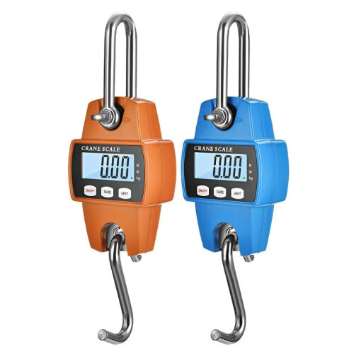 (Orange) Portable Electronic Crane Scale Industrial Precision Small Hook Scale 300kg 1