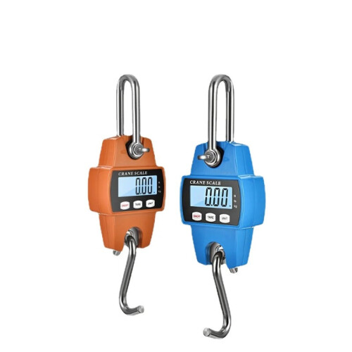 (Orange) Portable Electronic Crane Scale Industrial Precision Small Hook Scale 300kg 2