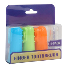 Dog Finger Toothbrush 4-Pack For Dogs And Cats, Pet Teeth Cleaning Tool, Cat Brush For Bad Breath, Dental Care Supplies