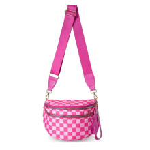 (Rose Lattice) Nuvore Crossbody Bag, Checkered Crossbody Comfort Bag, Fanny Packs for Women