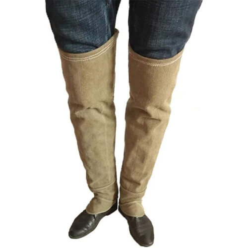 Snake Gaiters For Adults Beige Lower Leg Coverage Snake Bite Protection