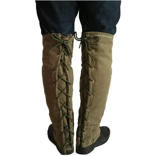 Snake Gaiters For Adults Beige Lower Leg Coverage Snake Bite Protection 1