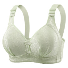 Women's Bra Without Underwire Front Closure Push Up Minimiser Bra Integrated Bra Posture Correction S-4XL Light Green