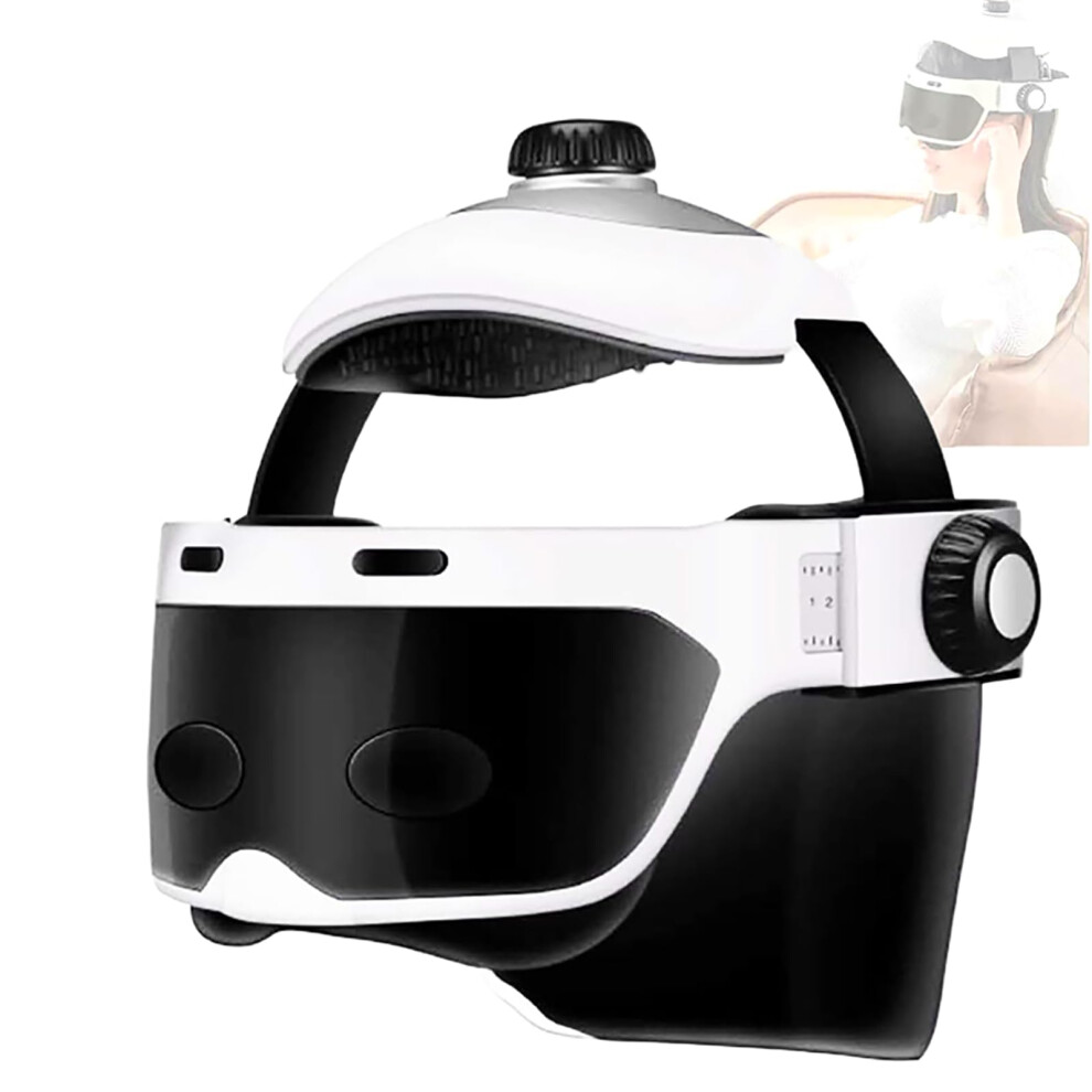 Electric Head Massage Helmet With 196 Massage Nodes 5 Modes 360-Degree Airbag Massage Pressure Vibration Scalp Massager