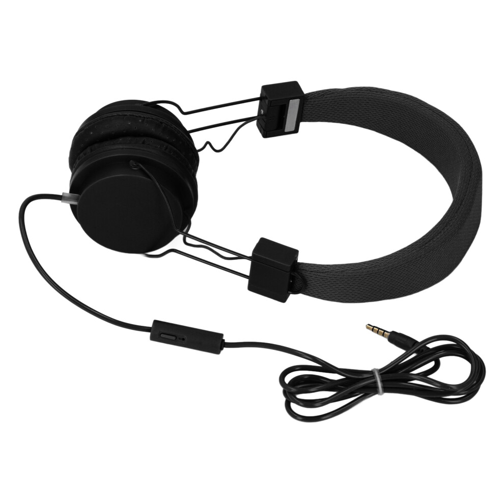 Wired 3.5Mm Stereo Headset With Mic, Adjustable, Foldable, Black 5041337519747