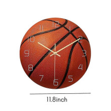 Basketball Acrylic Silent Wall Clock Bedroom Living Room Alarm Clock Birthday Christmas Gifts Prese (haoyi