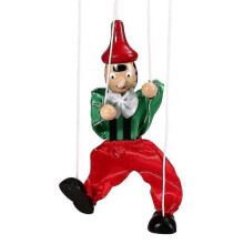 (Pinocchio) Clown Hand Marionette Puppet Toys Children's Wooden Colorful Marionette Puppet Doll Parent-child Interactive Toys