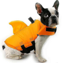 (XS, Yellow) Shark Shape Dog Swimming Life Vest Jacket Suit