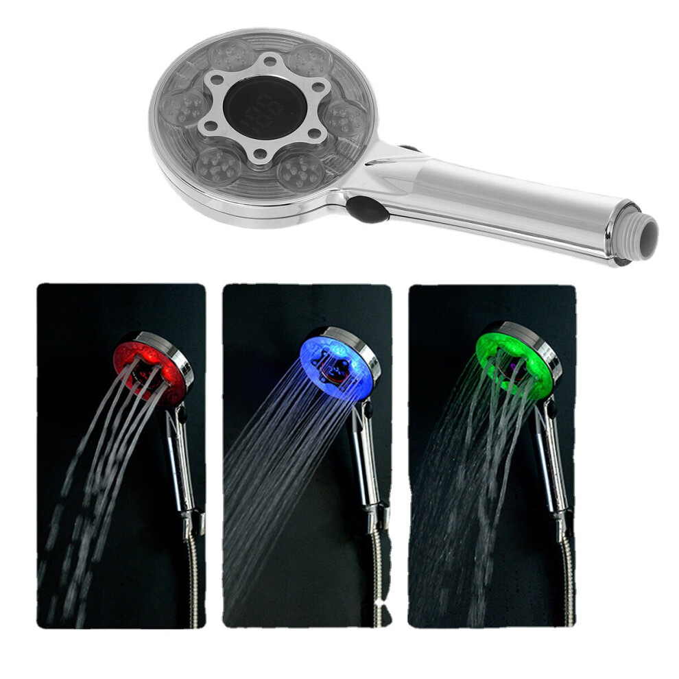 3 Color LED Shower Head Digital LCD Display Temperature Control Shower Head-image-OPC-PJGC2KF-NEW