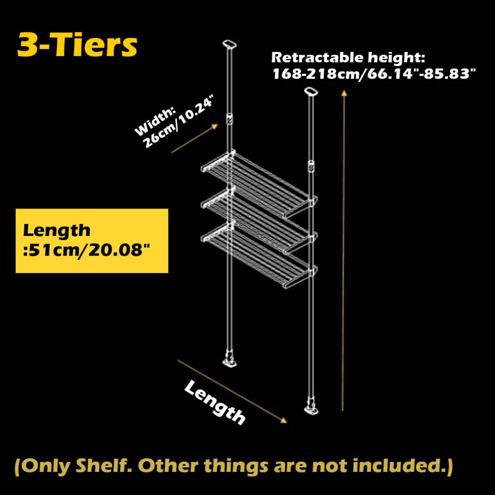 (M) Over Toilet Rack Bathroom Storage Shelf Kitchen Space Saving Organizer Bath Towels Shampoo Shower Gel Holder 8727971587355