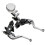 (Silver) 7/8 Inch Motorcycle Front Brakes Master Cylinders Adjust Levers 1