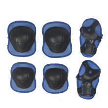 (Blue) Children Sports Protective Gear Safety Knee Elbow Palm Guards Equipment For Bike Cycling