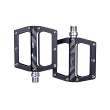 (Black) High Strength Aluminum Alloy Durable Anti-slip Perlin Bearing 1 Pair Bicycle Pedals Mountain Bike Pedals