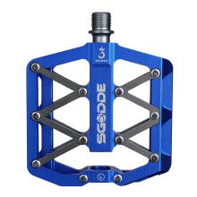 (Black orange) Bicycle Mountain Bike Pedals Platform Bicycle Flat Non-Slip Outdoor Cycling Flat Pedals